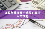 申银万国创业板开户条件、流程及投资策略全解析