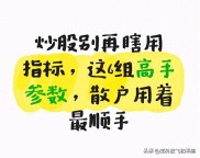 散户炒股常因指标栽跟头？高手亲授6组核心指标参数