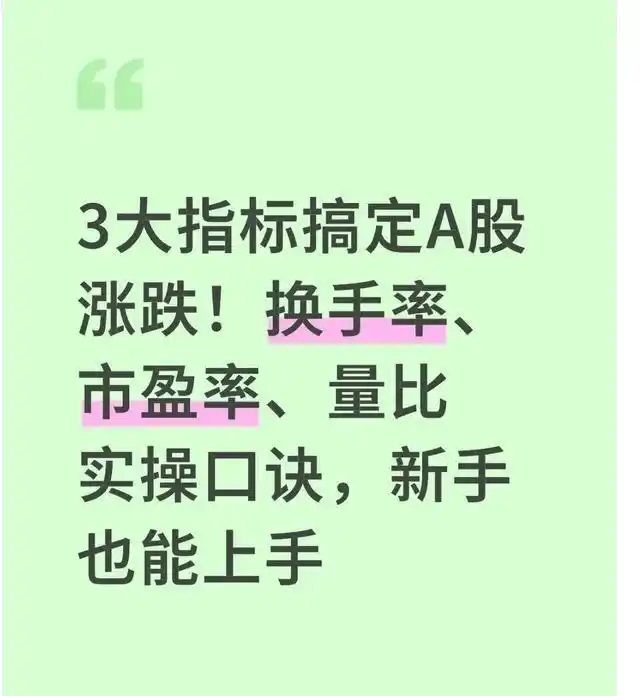 股票指标实战指南_换手率市盈率量比_股票分析指标